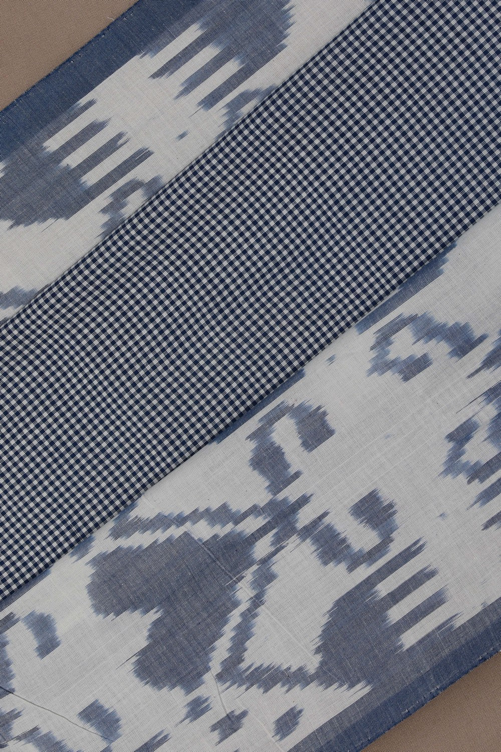 Image of Pochampally Ikat Blue Saree